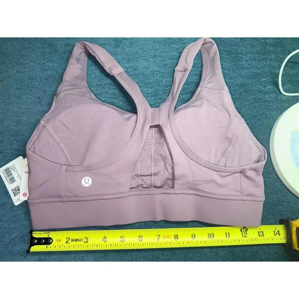 Lululemon Power Through Bra Size 8 Cyber Violet/Lavender Lux( CYRV) Med Support
